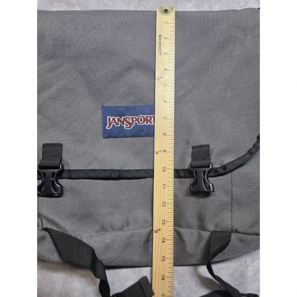 Y2K Vintage Jansport Grey/Black Messenger Bag 14